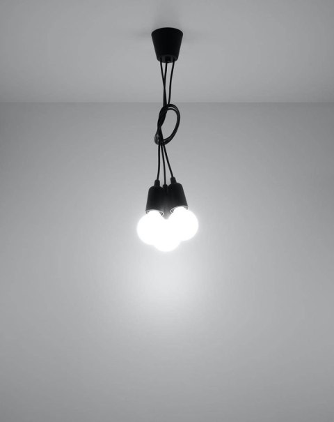 Lampa wisząca DIEGO 3 czarna Lampa wisząca DIEGO 3 czarna