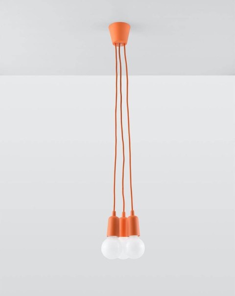 Lampa wisząca DIEGO 3 pomarańczowy Lampa wisząca DIEGO 3 pomarańczowy