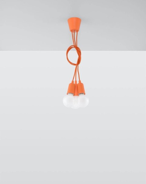 Lampa wisząca DIEGO 3 pomarańczowy Lampa wisząca DIEGO 3 pomarańczowy