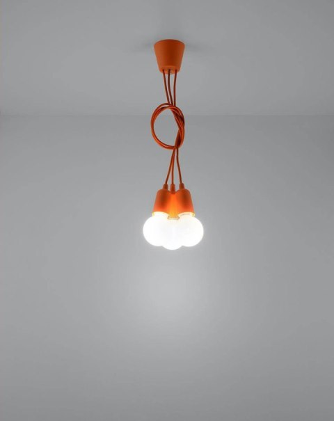 Lampa wisząca DIEGO 3 pomarańczowy Lampa wisząca DIEGO 3 pomarańczowy