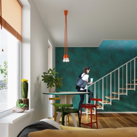 Lampa wisząca DIEGO 3 pomarańczowy Lampa wisząca DIEGO 3 pomarańczowy