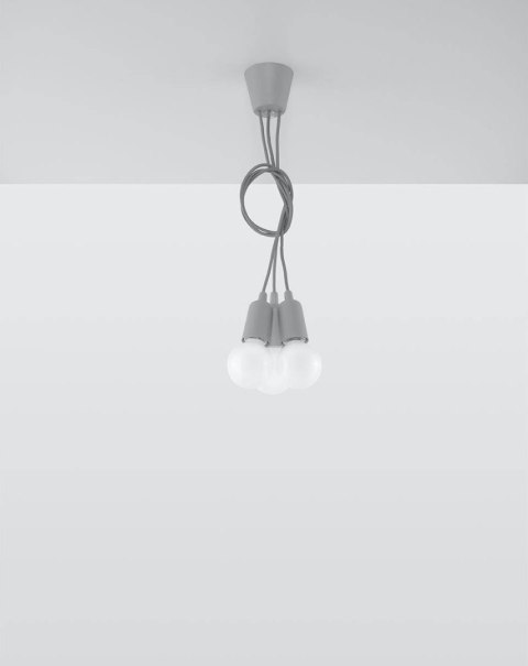 Lampa wisząca DIEGO 3 szara Lampa wisząca DIEGO 3 szara