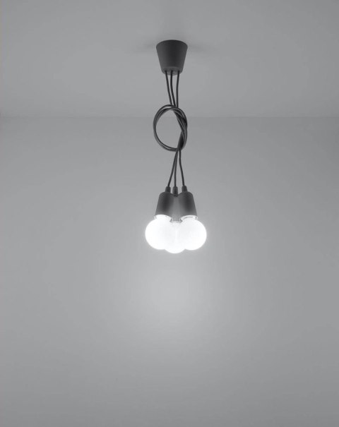 Lampa wisząca DIEGO 3 szara Lampa wisząca DIEGO 3 szara