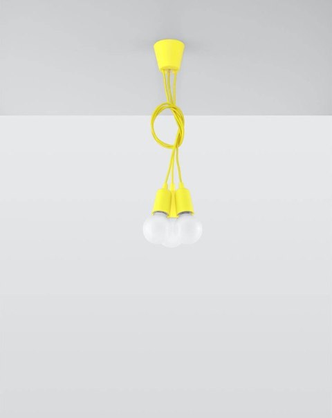Lampa wisząca DIEGO 3 żółta Lampa wisząca DIEGO 3 żółta