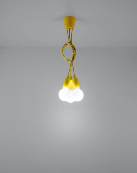 Lampa wisząca DIEGO 3 żółta Lampa wisząca DIEGO 3 żółta