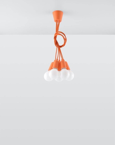 Lampa wisząca DIEGO 5 pomarańczowy Lampa wisząca DIEGO 5 pomarańczowy