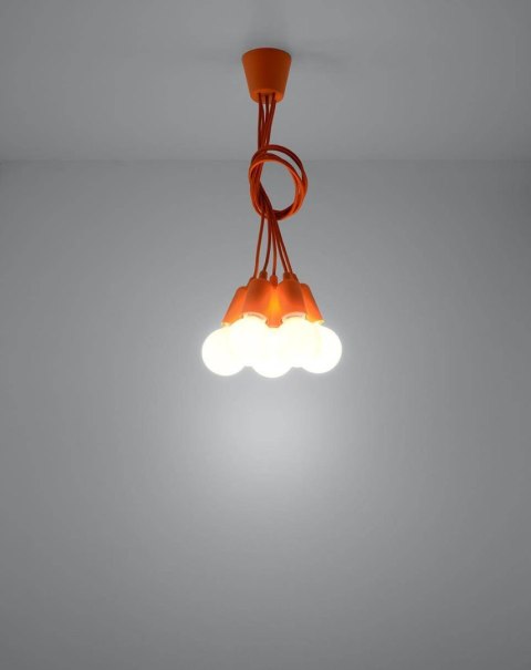 Lampa wisząca DIEGO 5 pomarańczowy Lampa wisząca DIEGO 5 pomarańczowy