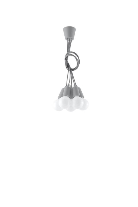Lampa wisząca DIEGO 5 szara Lampa wisząca DIEGO 5 szara