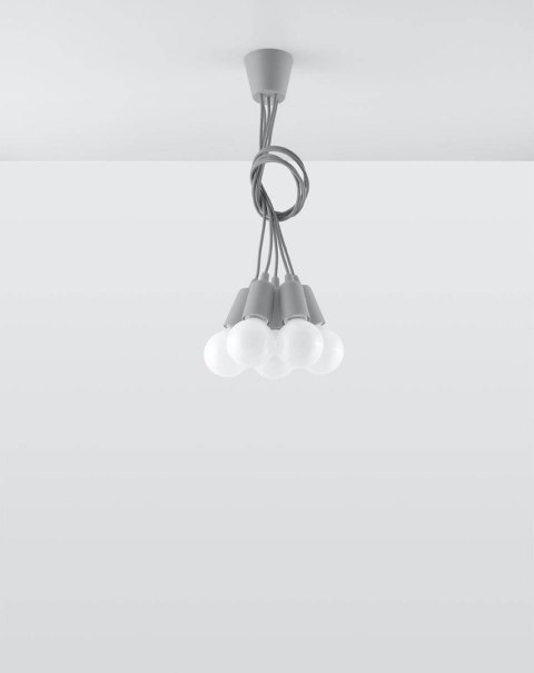Lampa wisząca DIEGO 5 szara Lampa wisząca DIEGO 5 szara