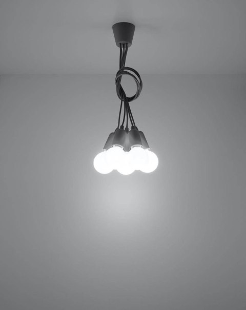 Lampa wisząca DIEGO 5 szara Lampa wisząca DIEGO 5 szara