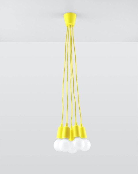 Lampa wisząca DIEGO 5 żółta Lampa wisząca DIEGO 5 żółta