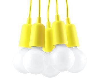 Lampa wisząca DIEGO 5 żółta Lampa wisząca DIEGO 5 żółta