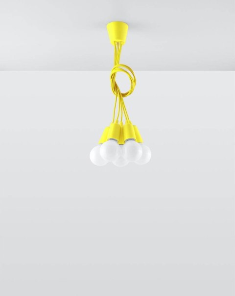 Lampa wisząca DIEGO 5 żółta Lampa wisząca DIEGO 5 żółta