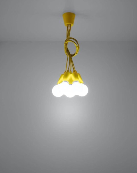 Lampa wisząca DIEGO 5 żółta Lampa wisząca DIEGO 5 żółta