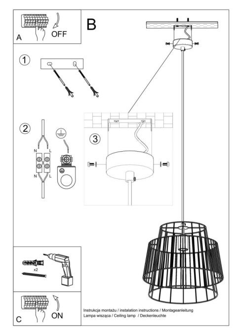 Lampa wisząca GATE biały Lampa wisząca GATE biały