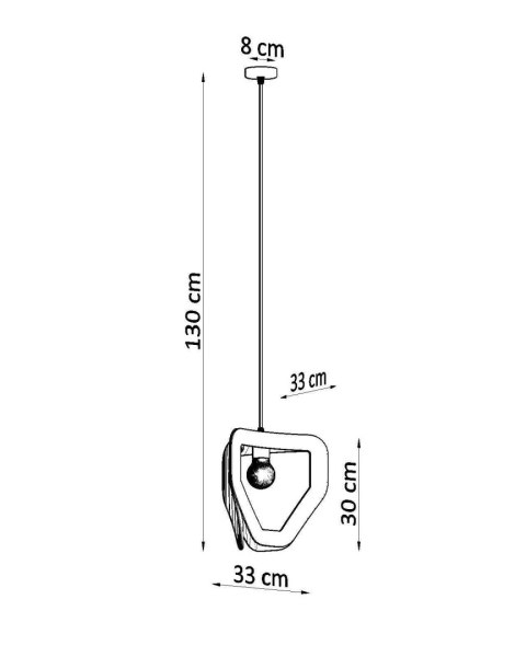 Lampa wisząca TRES czarna Lampa wisząca TRES czarna