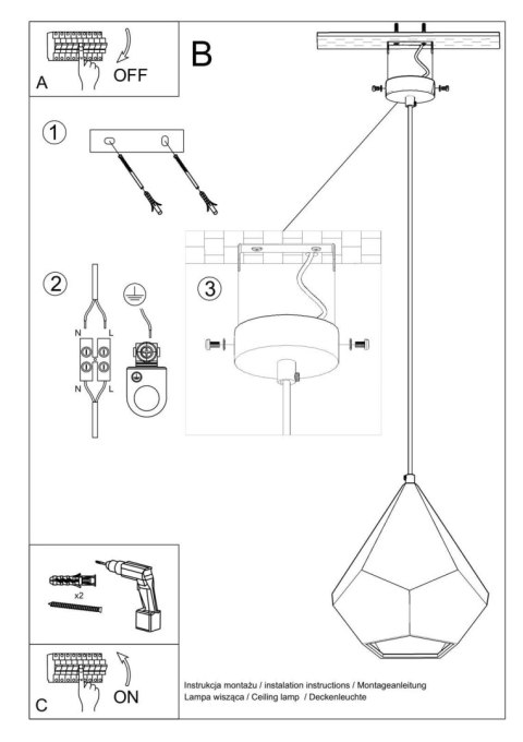 Lampa wisząca ceramiczna PAVLUS Lampa wisząca ceramiczna PAVLUS