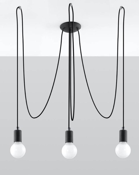 Żyrandol EDISON 3 czarny Żyrandol EDISON 3 czarny