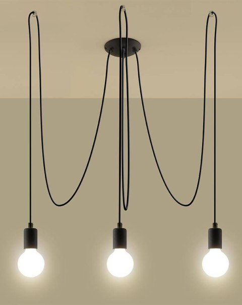 Żyrandol EDISON 3 czarny Żyrandol EDISON 3 czarny