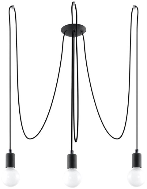 Żyrandol EDISON 3 czarny Żyrandol EDISON 3 czarny