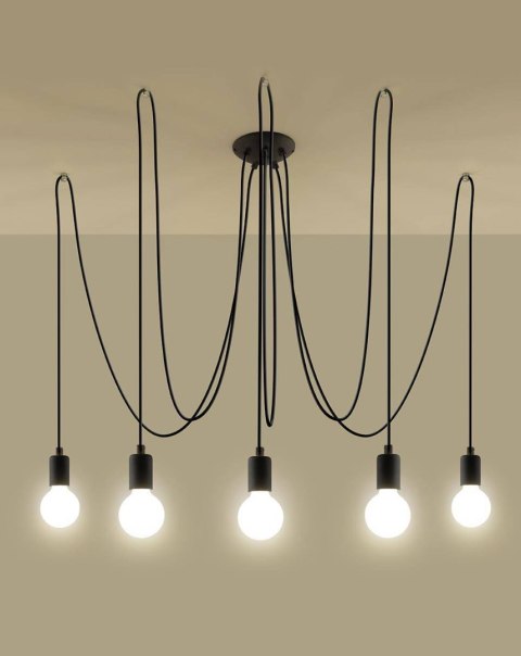 Żyrandol EDISON 5 czarny Żyrandol EDISON 5 czarny