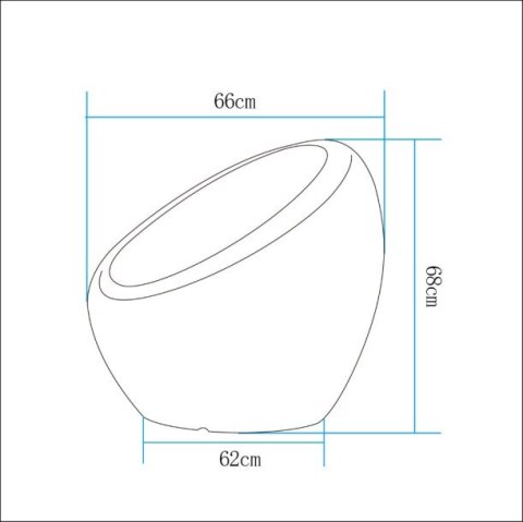 Fotel ogrodowy COMFY LED RGBW 16 kolorów 68 cm Fotel ogrodowy COMFY LED RGBW 16 kolorów 68 cm