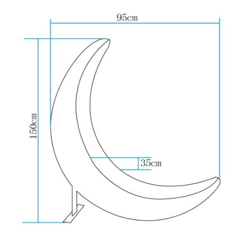 Lampa ogrodowa dekoracyjna księżyc MOON XL LED RGBW 16 kolorów 150 cm Lampa ogrodowa dekoracyjna księżyc MOON XL LED RGBW 16 kolorów 150 cm