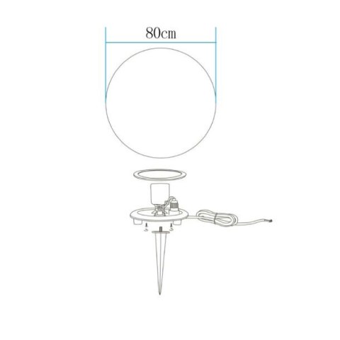 Lampa ogrodowa kula BALL XL biała 80 cm Lampa ogrodowa kula BALL XL biała 80 cm