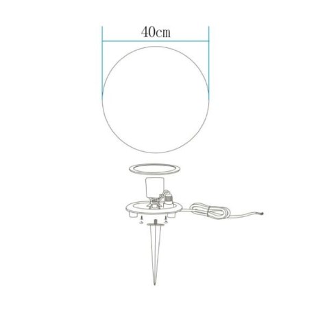 Lampa ogrodowa kula BALL M biała 40 cm Lampa ogrodowa kula BALL M biała 40 cm