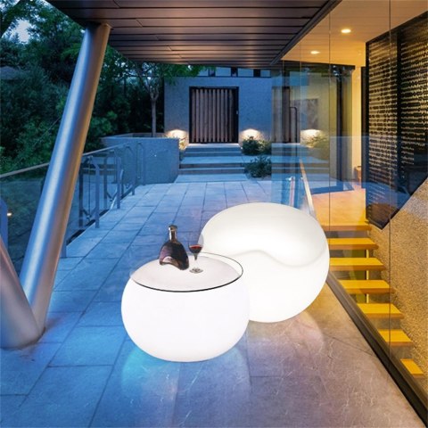 Lampa ogrodowa pufa APPLE M LED RGBW 16 kolorów 56 cm Lampa ogrodowa pufa APPLE M LED RGBW 16 kolorów 56 cm