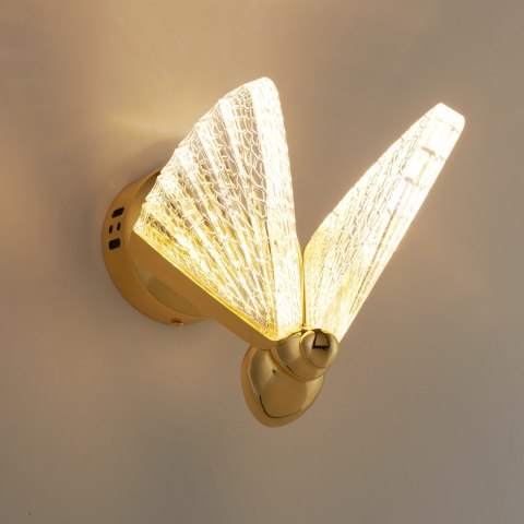 Lampa ścienna BEE LED złota 18 cm Lampa ścienna BEE LED złota 18 cm