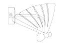 Lampa ścienna BEE LED złota 18 cm
