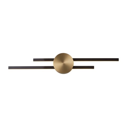 Lampa ścienna CENTRO LED czarny + mosiądz 64 cm Lampa ścienna CENTRO LED czarny + mosiądz 64 cm