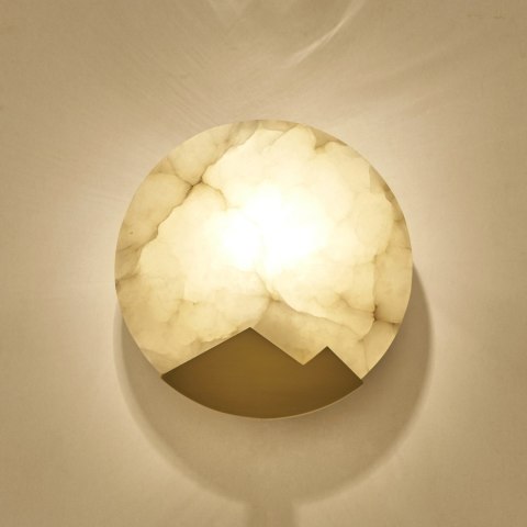 Lampa ścienna MARMO biały marmur i mosiądz 20cm Lampa ścienna MARMO biały marmur i mosiądz 20cm