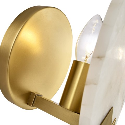 Lampa ścienna MARMO biały marmur i mosiądz 20cm Lampa ścienna MARMO biały marmur i mosiądz 20cm