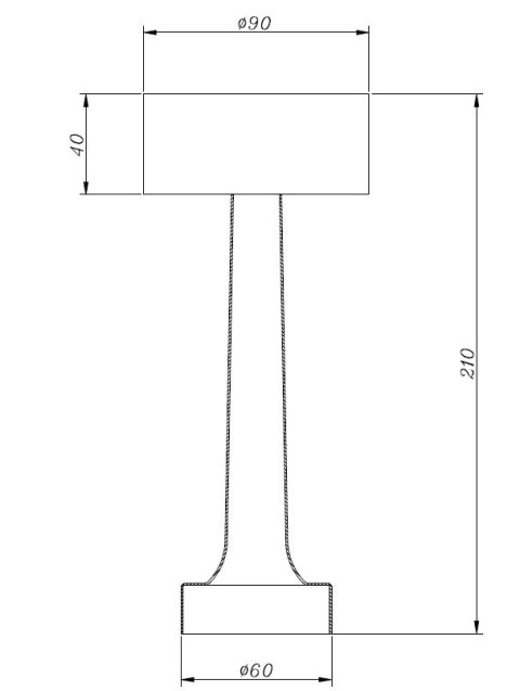 Lampa stołowa TAVOLO A LED dotykowa miedziana 21 cm Lampa stołowa TAVOLO A LED dotykowa miedziana 21 cm