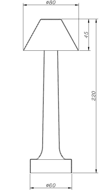 Lampa stołowa TAVOLO B LED dotykowa miedziana 22 cm Lampa stołowa TAVOLO B LED dotykowa miedziana 22 cm