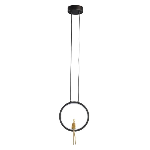 Lampa wisząca AMICI led czarno złota 27 cm Lampa wisząca AMICI led czarno złota 27 cm