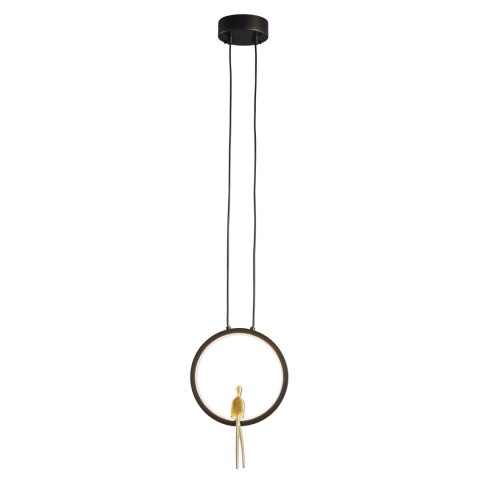 Lampa wisząca AMICI led czarno złota 27 cm Lampa wisząca AMICI led czarno złota 27 cm