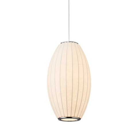 Lampa wisząca SILK BARREL biała 50 cm Lampa wisząca SILK BARREL biała 50 cm