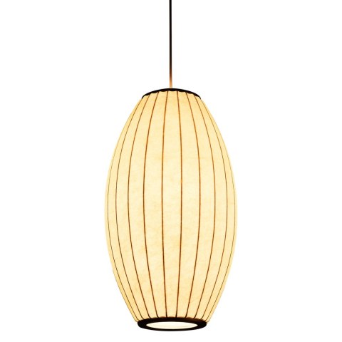 Lampa wisząca SILK BARREL biała 60 cm Lampa wisząca SILK BARREL biała 60 cm