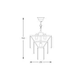 17106/3+1-CHR AMEDEO LAMPA WISZĄCA CHROM/CHROME