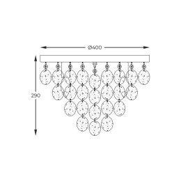 18365L PARDO LAMPA SUFITOWA CHROME