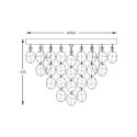 18366 PARDO LAMPA SUFITOWA CHROME