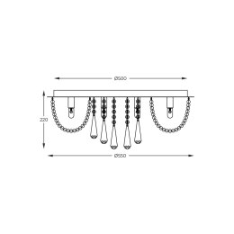 19157L SENSI LAMPA SUFITOWA CHROME
