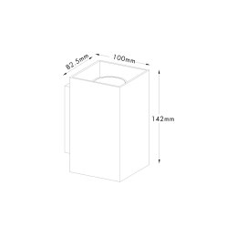 92697 SANDY WL SQUARE KINKIET BIAŁY/WHITE