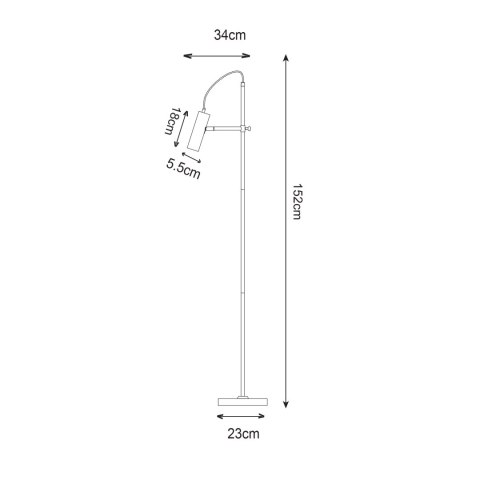 F18014-GU10-BK TENSO LAMPA PODŁOGOWA F18014-GU10-BK TENSO LAMPA PODŁOGOWA