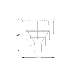 FC17106/4+1-CHR AMEDEO LAMPA SUFITOWA CHROM/CHROME