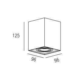 H-89200-WH QUADRO SPOT BIAŁY/WHITE