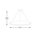 LA0721/1-BK CIRCLE LAMPA WISZĄCA FI 780MM DŁ. LINEK H2,5M